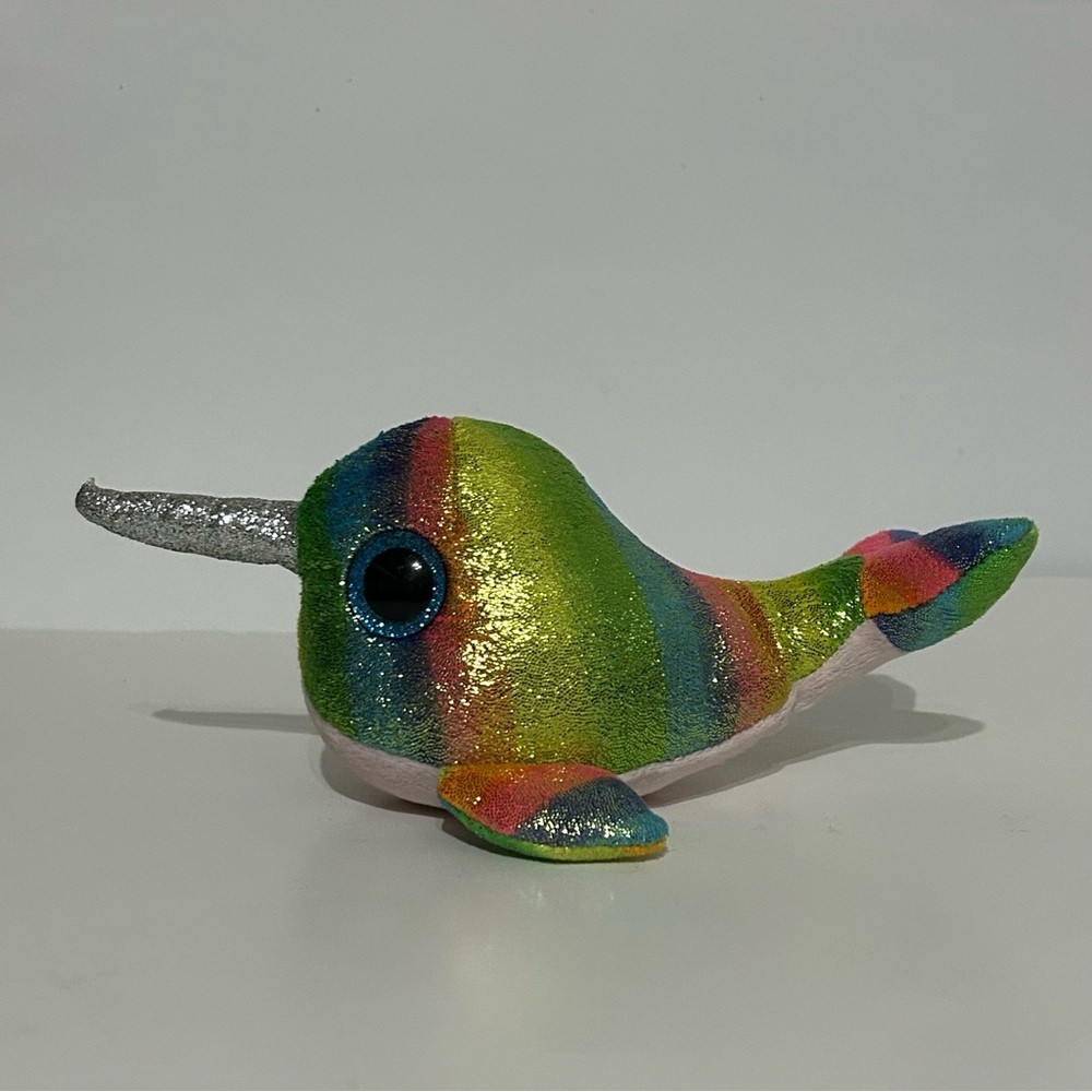 Ty Beanie Boos Nori the Narwhal (Glitter Eyes)